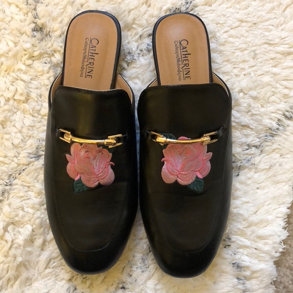 Catherine Malandrino Shoes - Beautiful rose embroidered loafers! Size 7 1/2🌸